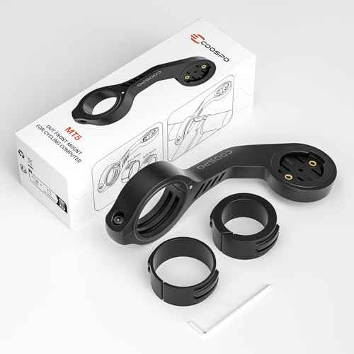 CooSpo Bike Computer Out Front Mount MT5, Compatible with Garmin, Bike Computer Mount Adapter for Handlebar 25.4mm/31.8mm