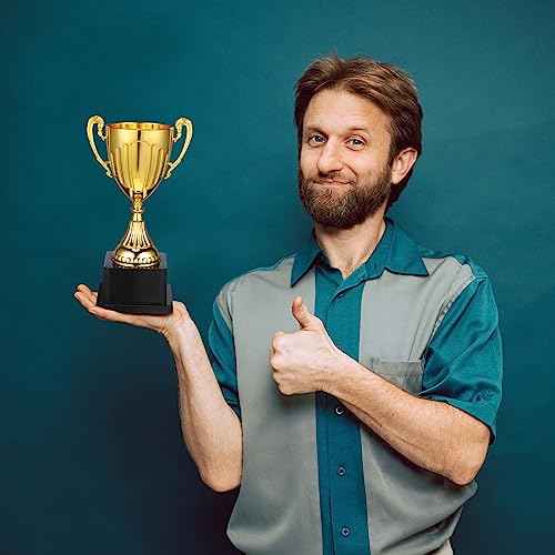 NOLITOY Gold Awards Trophy, Plastic Trophy Cup Rewards Winning Prize for Sports Tournaments Birthday Party Competitions Spelling Bee