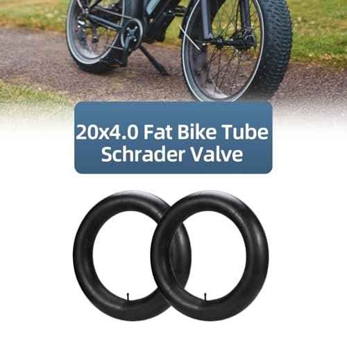20x4.0 Fat Bike Tubes(2-Pack) with AV35 Schrader Valve - Ideal for Fat Tire Electric Bikes and Mountain Bicycles(Includes 2 Tire Levers)