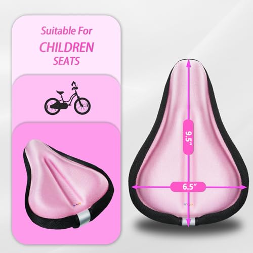 Kids Bicycle Seat Cushion Gel Pad for Children, Breathable & Soft, Universal Fit