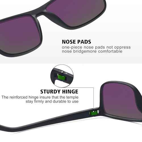 STORYCOAST Polarized Sunglasses for Men Women Classic Square Sports Fishing Running Golf Sun Glasses UV Protection