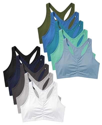 Women’s Activewear Racerback Sports Bras Multi-Pack - Soft Stretch Fit