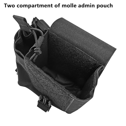 Tactical Molle Utility Pouch with Dual Compartments for Radio, Magazines, Water Bottle, IFAK