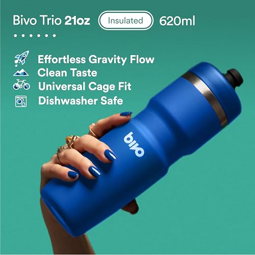 Bivo 21oz Insulated Stainless Steel Bike Water Bottle Raw - Uncoated, Dishwasher Safe