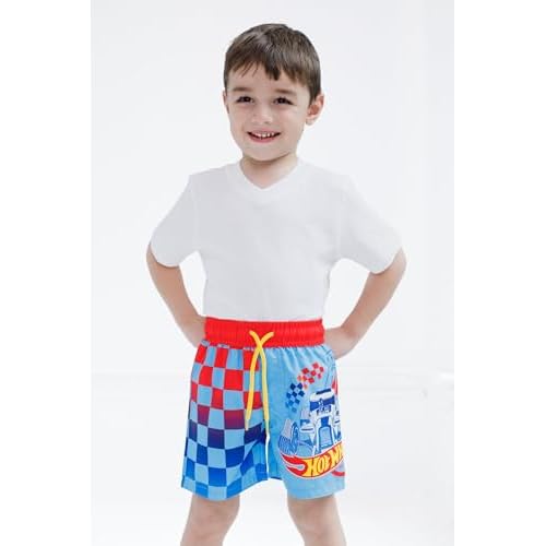 Hot Wheels UPF 50+ Swim Trunks Toddler to Little Kid Sizes (3T - 7-8)