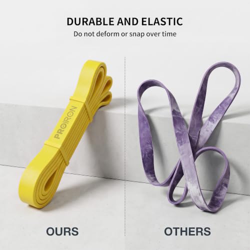 PROIRON Resistance Bands Pull Up Bands with Anti-Slip Grip 25-65LBS Yellow Variation 2