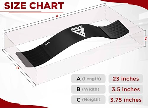 Black RDX Arm Blaster for Biceps and Triceps | 23-Inch Aluminum Curl Support with Adjustable Strap