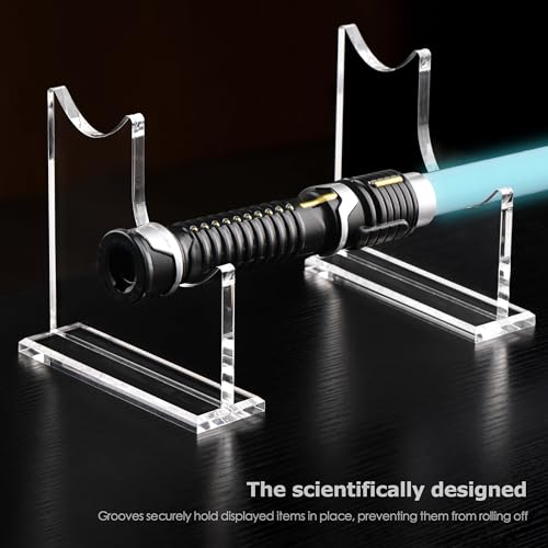 SANRUI 2-Tier Acrylic Sword Stand Adjustable Lightsaber Display Clear