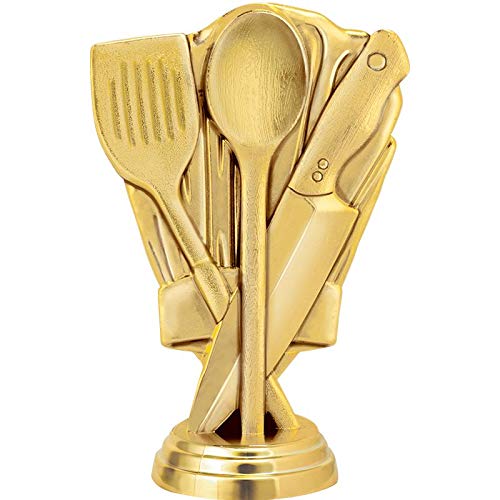 Crown Awards 14" Personalized Gold Cup Chef Hat Trophy - Engraved Best Chef Award