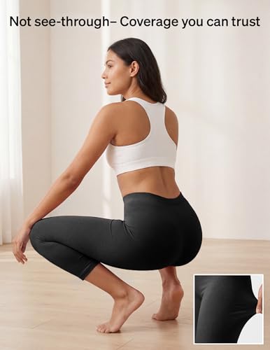Large Black Cotton Capri Leggings Pack of 2 for Women - No Nonsense