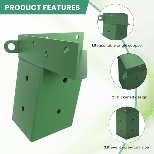 Green Deer Stand Brackets 4x4 for Hunting Platforms - Set of 4, Variation of THIS listing
