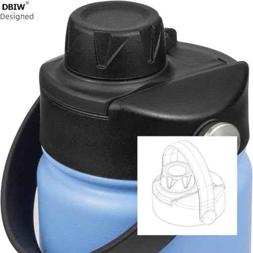 Lid for Hydro Flask 32 40 oz Wide Mouth, Replacement Lids Compatible with Hydro Flask Wide Mouth Water Bottle, Top Spout Lid with Handle, Wide Mouth Lid Chug Cap Accessories
