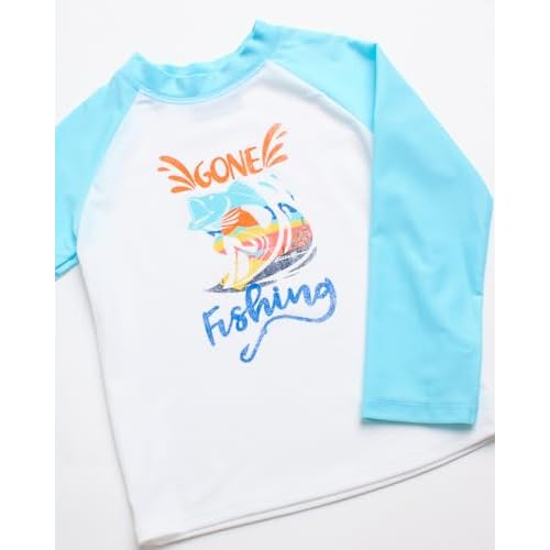 Eddie Bauer Toddler Boys' Rash Guard Set - 2 Piece UPF 50+ Quick Dry Swim Shirt and Trunks - Baby Boy Swimsuit (Sizes: 2T-4T)