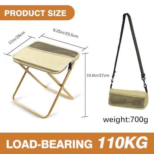 2-in-1 Convertible Backpack Stool - Foldable Seat Transforms to Satchel with Sun Protection Sleeves and Face Mask, Portable Collapsible Chair for Hiking, Camping & Outdoor Events