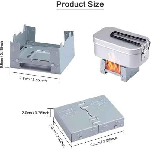 Solid Fuel Tablet Pocket Stove, 2 PCS Backpacking Folding Pocket Stove Outdoor Travel Portable Stove Ultralight Alcohol Camping Stove For Hiking, Camping