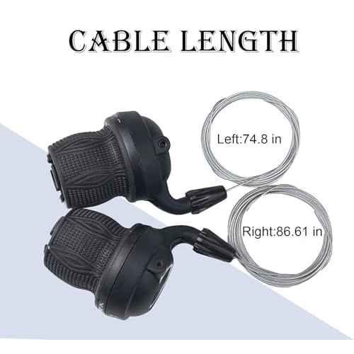 THALOUS Bicycle Twist Shifter Lever 3x7 3x6 Speed Revoshift Lever 21 18 Speed Twist Grip Gear for MTB Mountain Bike 1 Pair