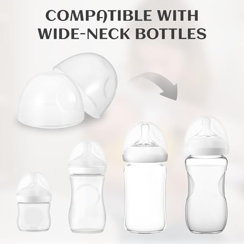 8-Pack Baby Bottle Caps for Philips Avent Glass Bottles Leak-Proof Food-Grade