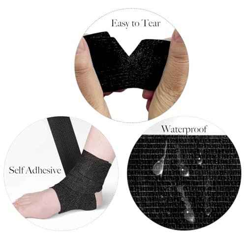 32 Rolls Self Adhesive Bandage Wrap 2 inch Cohesive Bandage Wrap Stretch Bandages Wraps Tape Colorful Elastic Self-Adherent Tape for Wrist Ankle Sports Swelling Sprains