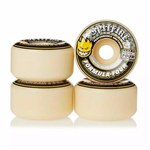 Skateboard Wheels 54mm 99A Conical Yellow Print Performance Urethane