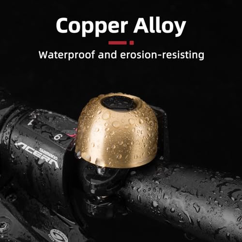 Black Bike Bell Loud Copper Alloy Classic Bicycle Bell for 21-23mm Bars