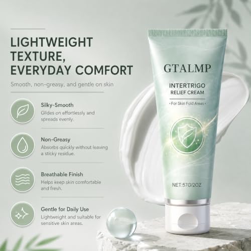Intertrigo Relief Cream 1pc with Zinc Oxide & Undecylenic Acid for Sensitive Skin