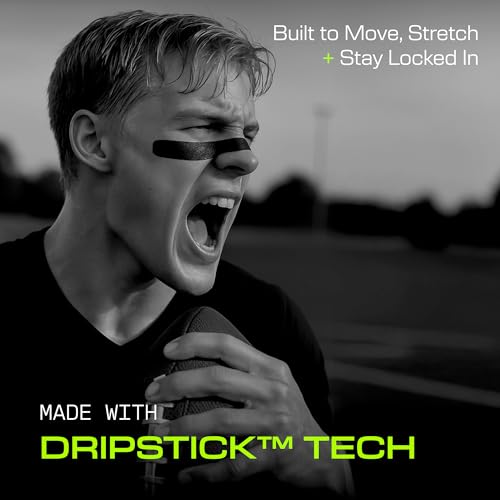 Grit Strip Pro-Grade Eye Black Stickers - Black, Flexible & Sweat-Proof, 24 Pack - Black Variation