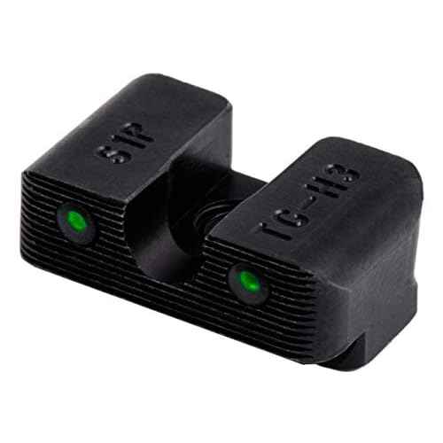 TRUGLO Tritium Pro Night Sights, Compatible with Sig Sauer Handguns | Compact Durable Glow-in-The-Dark Front & Rear Gun Sights with White Focus Lock Front Ring