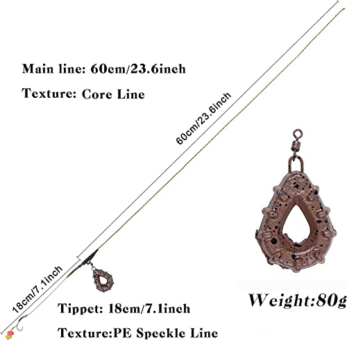 Carp Fishing Rig Kit Hair with Flat Pear Sinkers & Swivels - Variation A