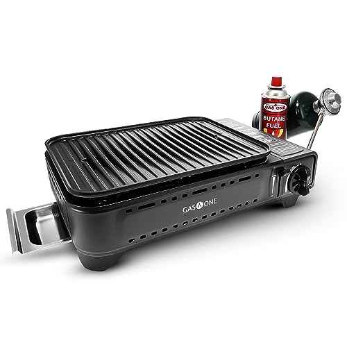 GasOne Propane or Butane Grill Stove GS-2400P Dual Fuel Portable Camping Grill Gas Stove with Carrying Case