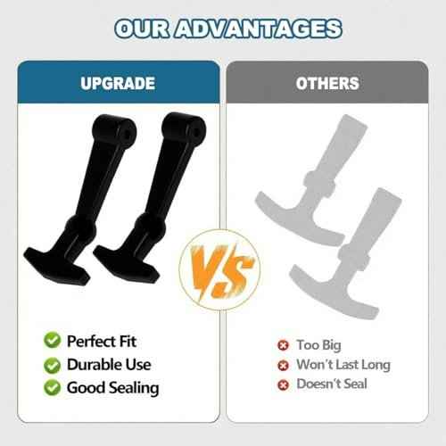 2 Pack Cooler Latches Replacement for Yeti, RTIC, Durable Replacement Latches Lid Parts Handle Replacement Compatible with Yeti RTIC Coolers (Black)