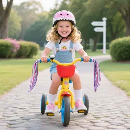 1 Pair Bike Streamers, Kid's Bike Tassels, Bicycle Handlebar Streamers Colorful Ribbons, Bike Accessories for Girls Boys