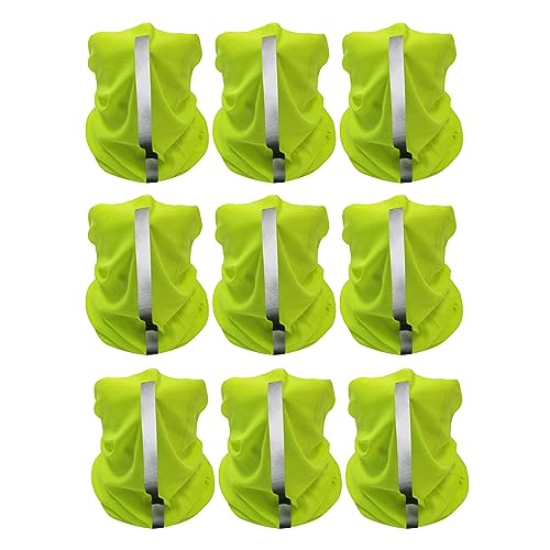 Green Seamless Neck Gaiter Balaclava Face Cover - Bilymate