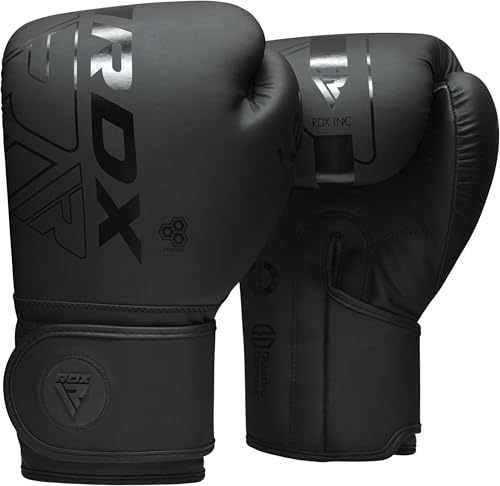 Kids Boxing Gloves 8 oz Black Sparring Muay Thai Leather Training Mitts