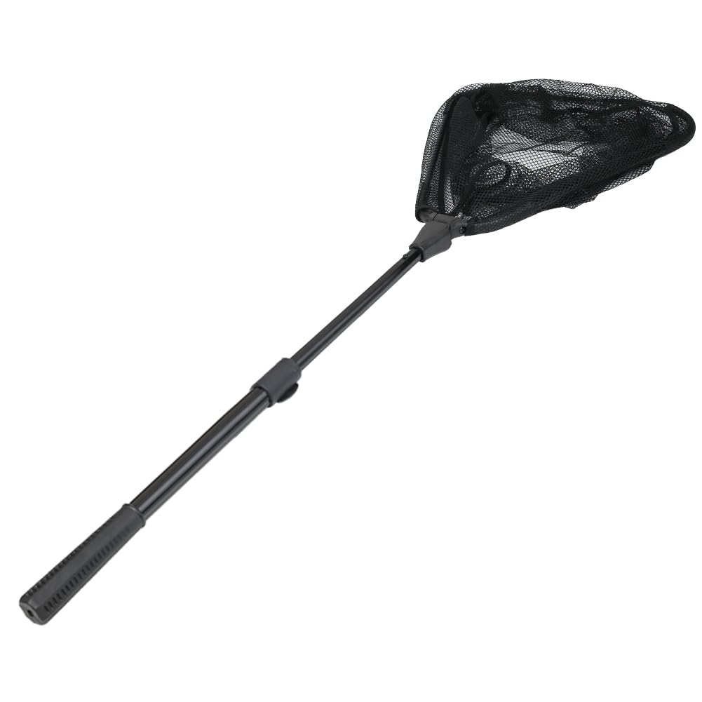 Fishing Landing Net with Telescoping Pole Handle Extends to 63 inches, Carbon Fiber Handle Extended from 23.6 inches to 47 inches