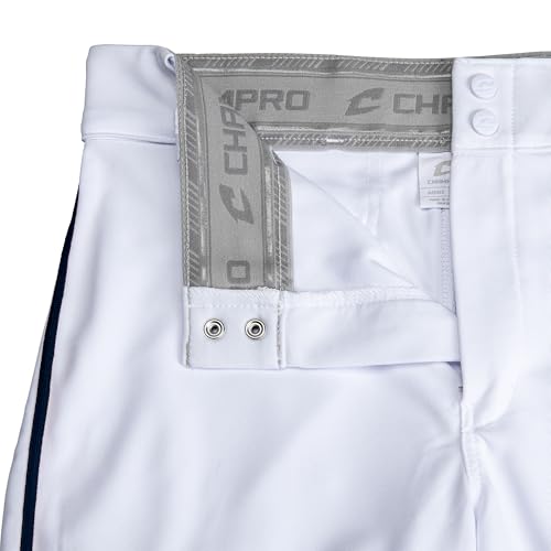 Unisex Baseball Knickers with Braid - Medium White & Navy, Triple Crown 2.0