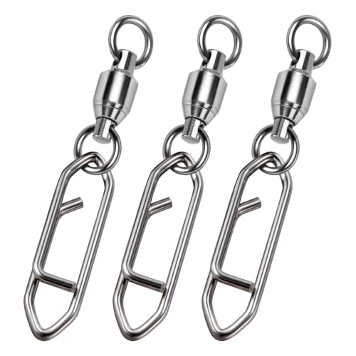 Fishing Speed Clips 30 Pack Ball Bearing Snap Swivels Saltwater Freshwater Tackle Size 0+S