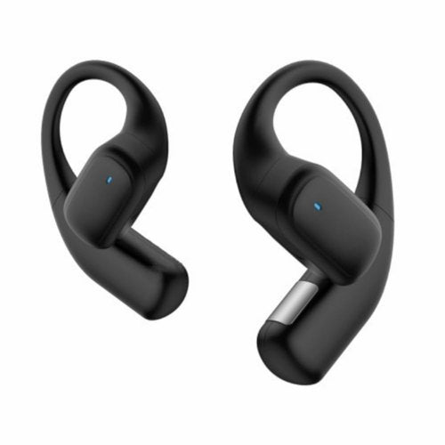 Wireless Meditation Earbuds with Real-Time Heart Rate & Blood Oxygen Monitoring - Open-Ear Sports Headphones, IPX5 Waterproof, Secure Silicone Ear Hooks for Running/Gym & Health Tracking (Black)
