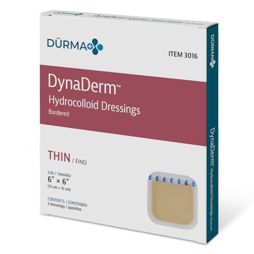 Hydrocolloid Wound Dressings - Water-Resistant, Sterile, Flexible 6x6 Inch - 5 Pack Variation 6 x 6 Inch / 5 Count / 1