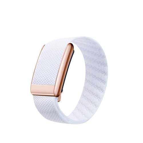 DADO Premium Nylon Sport Band Compatible with WHOOP 4.0, Adjustable Stretch Wrist Strap for WHOOP Fitness Tracker ??Breathable, Durable & Secure Fit Replacement Band (Chalk with Gold)