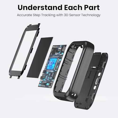 3D Pedometer for Walking, Accurate Step Counter with LCD Display for Step Calorie Tracker Clip-On Wearable Pedometer Daily Activity Data Monitor Rechargeable Portable Fitness Tracker Device