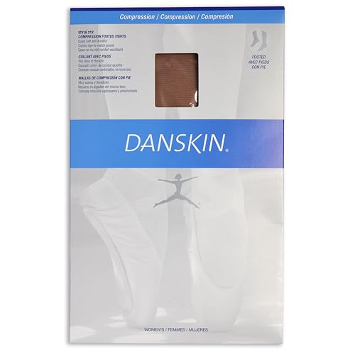 Danskin Women's Compression Footed Tights - Classic Light Toast, Size D