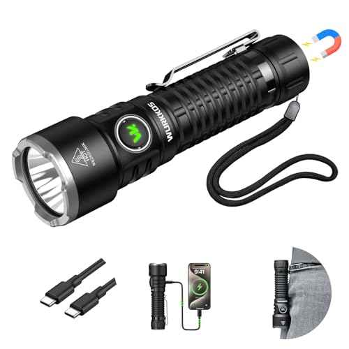 Wurkkos TS28 Rechargeable LED Flashlight, 3200 Lumens Super Bright Torch with Multiple Modes, IPX8 Waterproof Flashlight for Camping, Hiking, Outdoor and Emergency Use