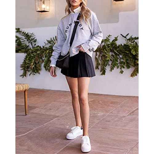 SCKTOO Womens Girl High Waisted Pleated Tennis Skirt School A-Line Skater Skirts with Lining Shorts