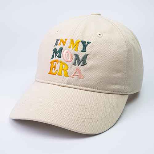 in My Mom Era Hat, Hat Mother's Day Birthday Gifts for Mom from Daughter Son, Embroidered Baseball Hats for Women Cream