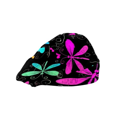 Adjustable Working Cap with Button, Sweatband & Tie Back - Multi Color (Variation of THIS listing: Multi 1)
