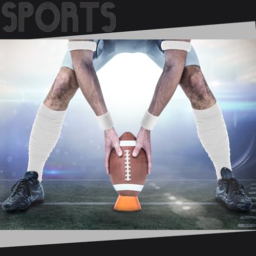 Football Bicep & Wrist Sweatbands Set with Long Socks - Large, White