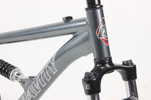 Gravity FSX 26 inch Wheel Aluminum Disc Brake Full Dual Suspension Bike Frame with Rear Shock (White, 17 inch = Small/Med fits* up to 5'8")