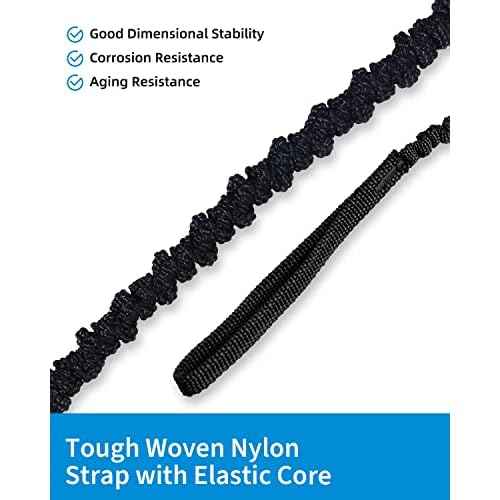 OCEANBROAD Kayak Paddle Leash Stretchable Strap Lanyard Rope for SUP Kayaking Boating Canoeing Fishing Pole Rod 4-7 Feet