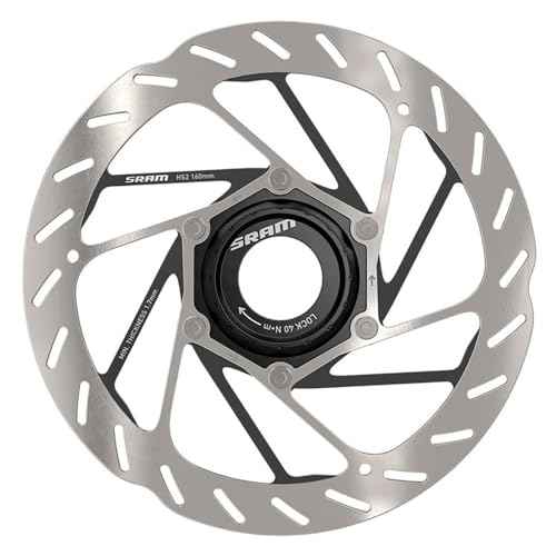 SRAM HS2 Disc Brake Rotor - 180mm, Center Lock, Rounded, Silver/Black