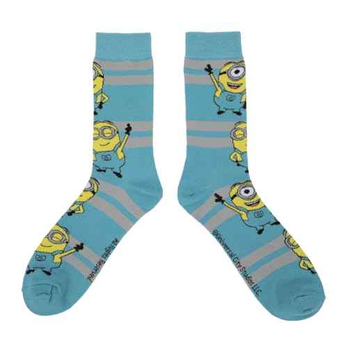 Bioworld Minions Adult Crew Socks 5-Pack - Mischievous Fun For Your Feet!